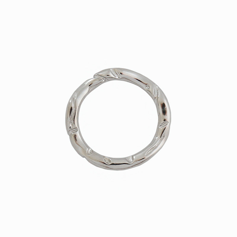 Simple Irregular Wave New Silver Ring