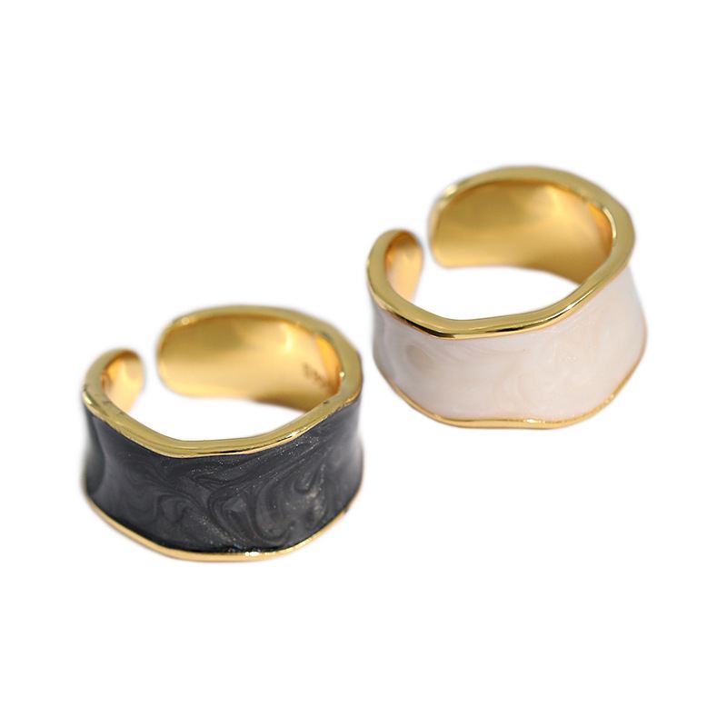 Irregular Wide Silver Adjustable Ring