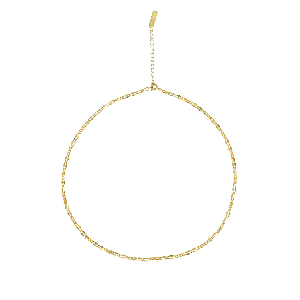 Fashion Irregular Golden Hollow Chain Silver