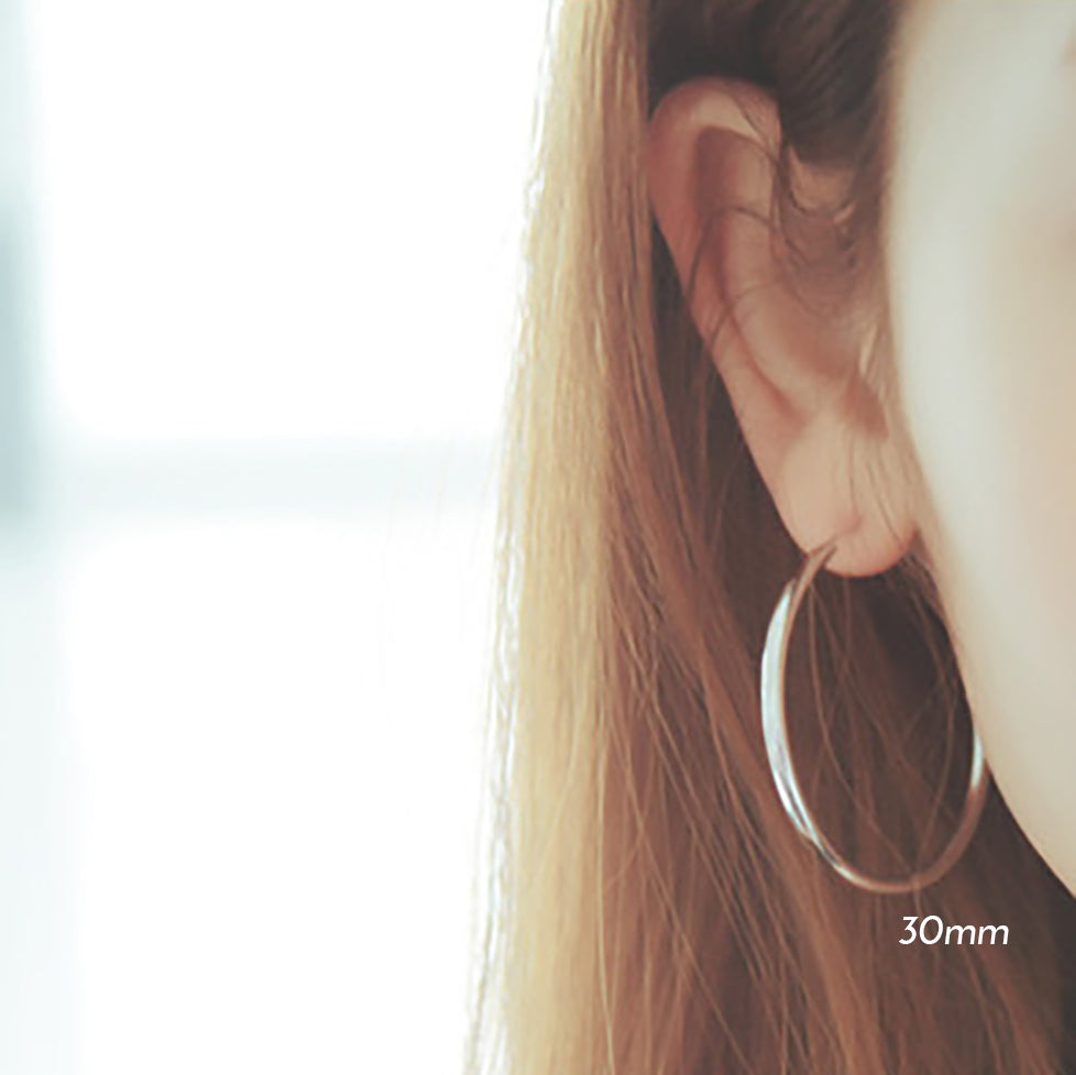 Simple Sliver Huggie Hoop