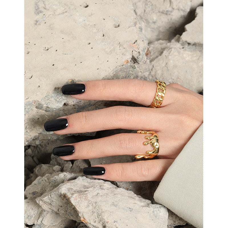 Office Hollow Twisted Chain Silver Adjustable