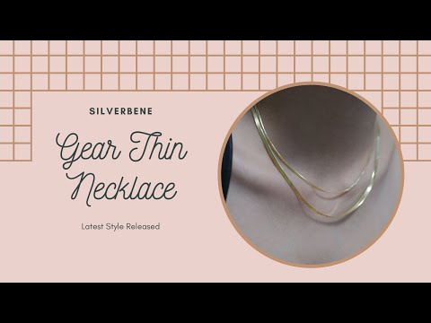 Minimalism Gear Thin Silver Chain Necklace