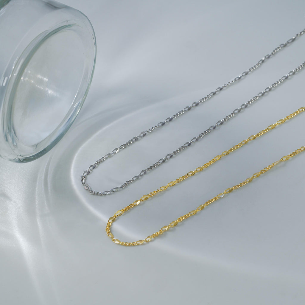 Fashion Irregular Golden Hollow Chain Silver