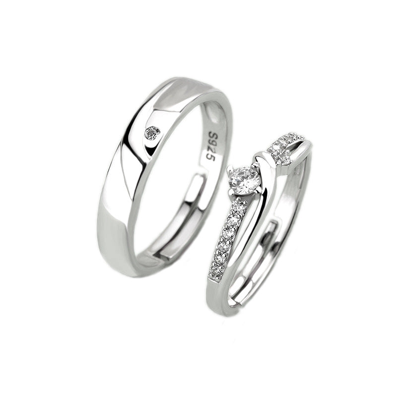 Simple Micro Setting Cubic Zirconia Silver Ad