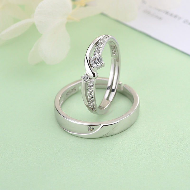 Simple Micro Setting Cubic Zirconia Silver Ad