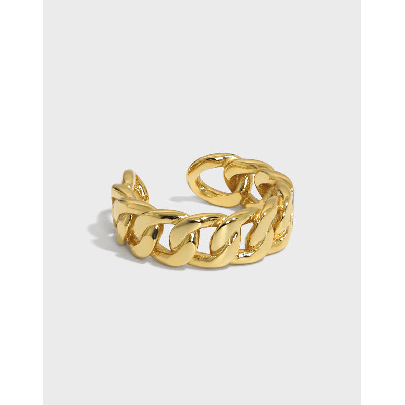 Office Hollow Twisted Chain Silver Adjustable