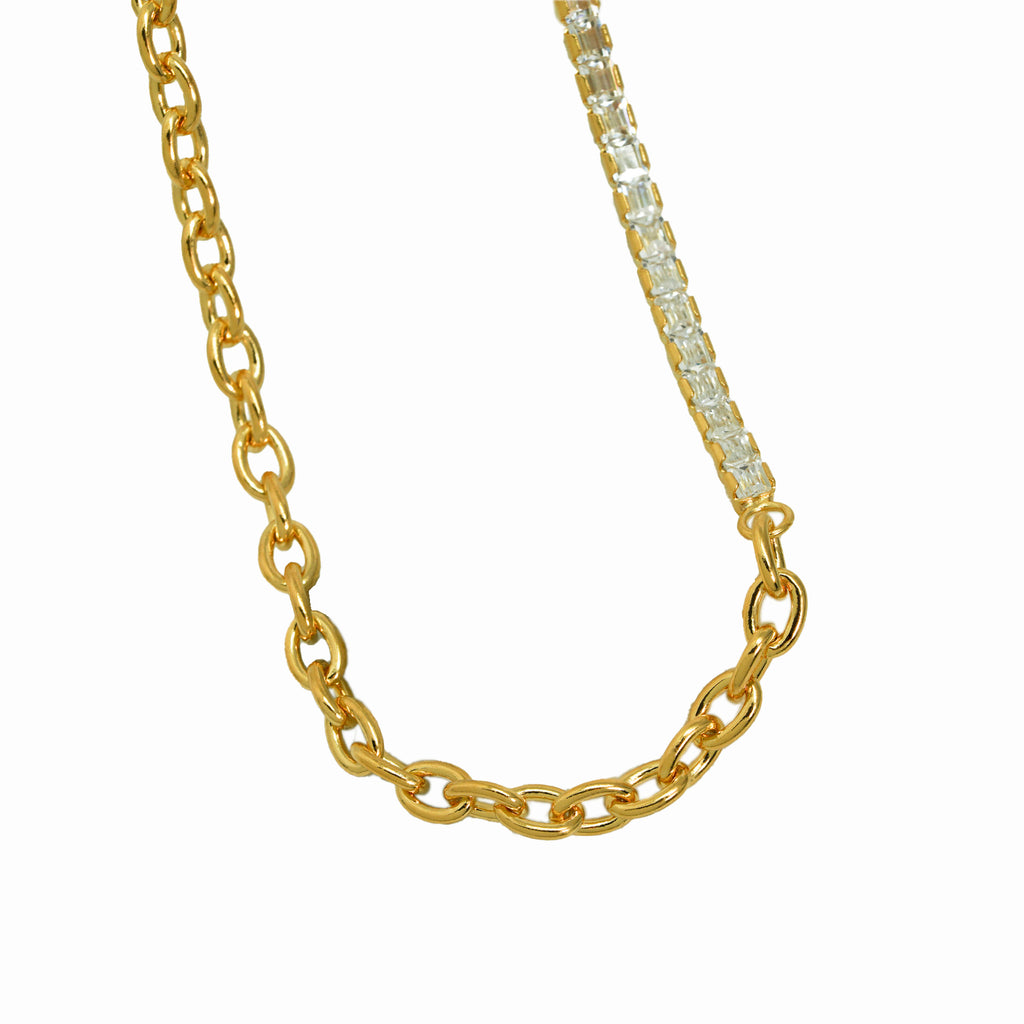 Fashion Montage Cubic Zirconia Chain Silver S