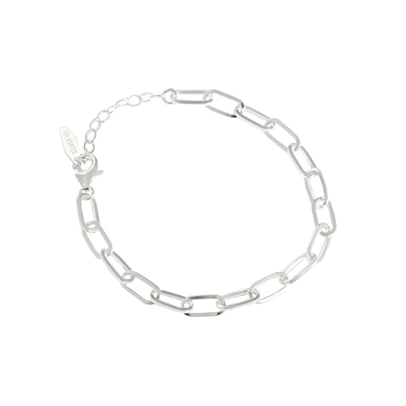 Modern Hollow Chain Fashion Silver Bracelet