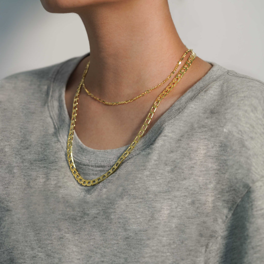 Fashion Irregular Golden Hollow Chain Silver