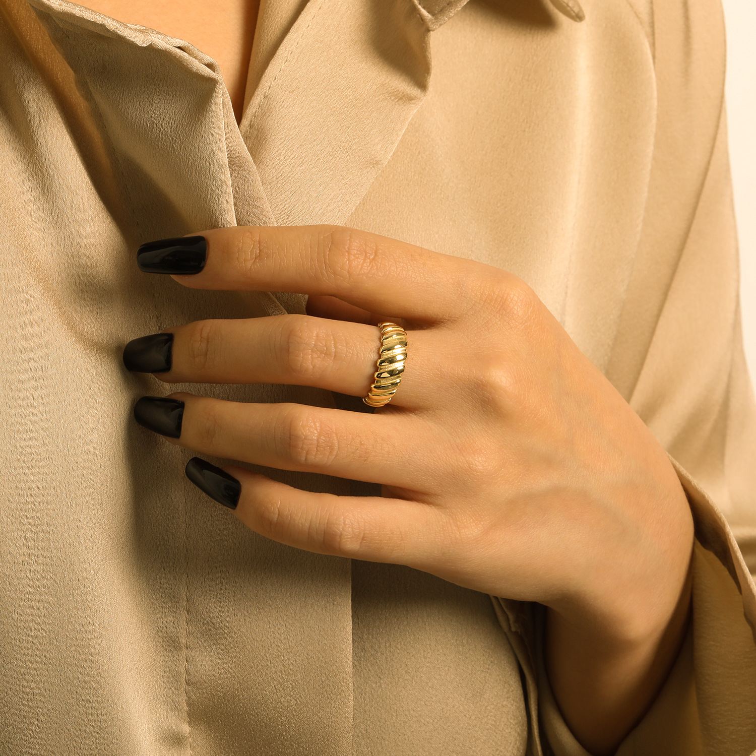 Fashion Outfit Street Style Gear Silver Adjus