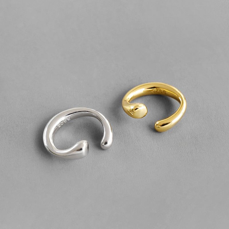 Minimalism Irregular Silver Non-Pierced Earri