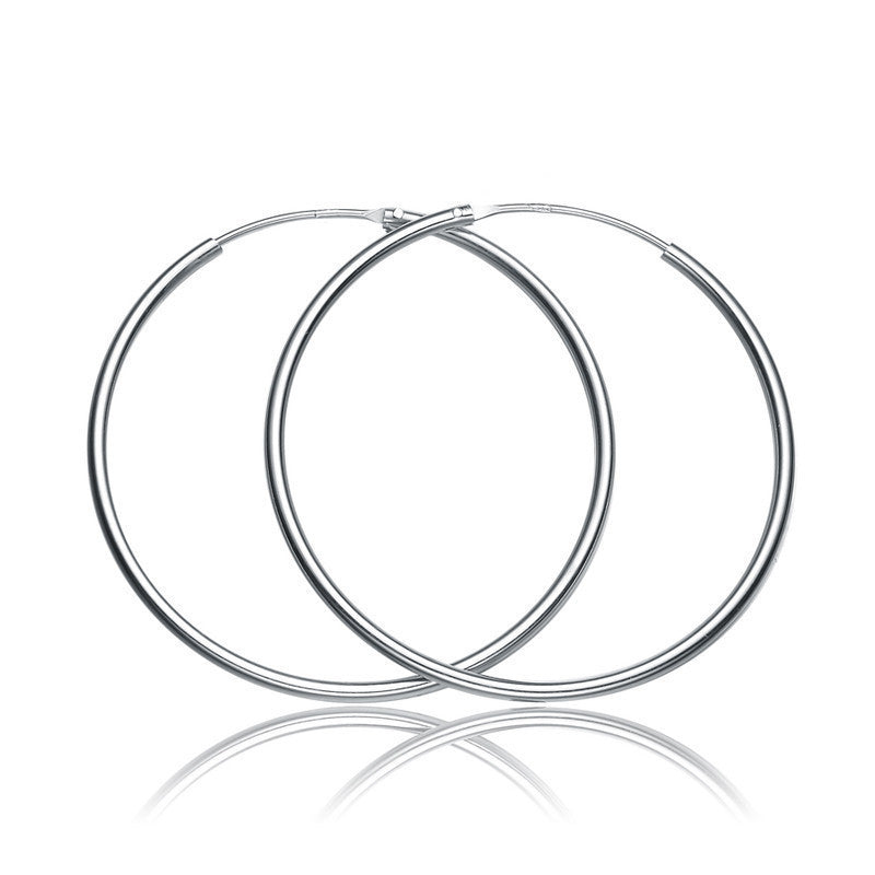 Simple Sliver Huggie Hoop